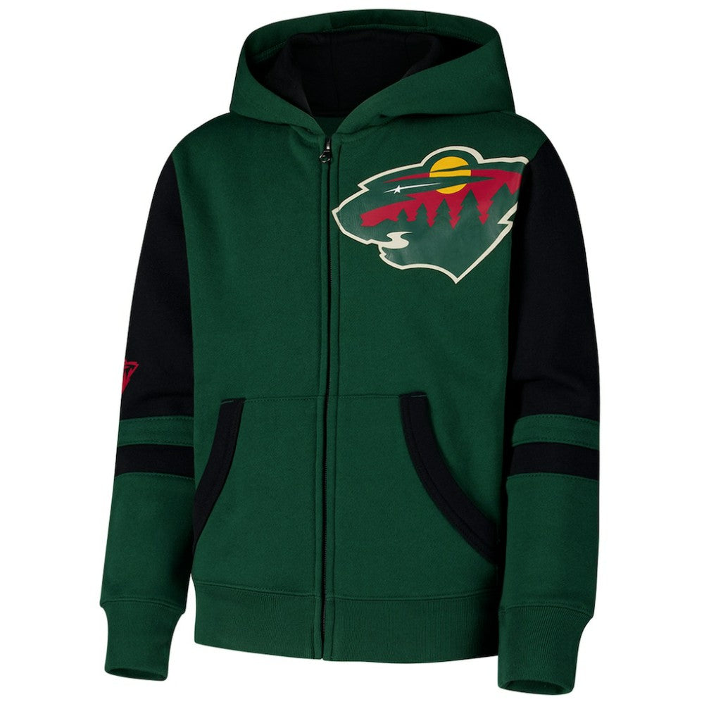 Minnesota Wild - Youth Face Off Full-Zip Hoodie Green