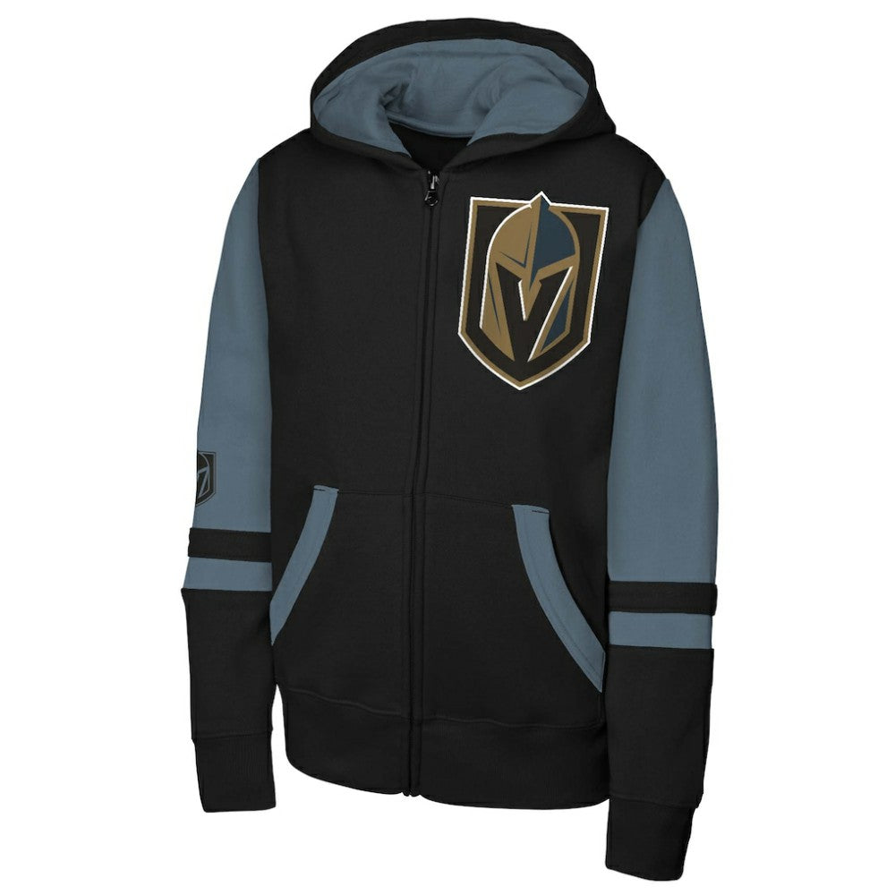 Vegas Golden Knights Youth Face Off Full-Zip Hoodie Black