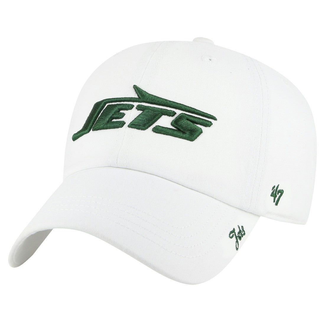 New York Jets '47 Women's Miata Clean Up Adjustable Hat White - 47 brand
