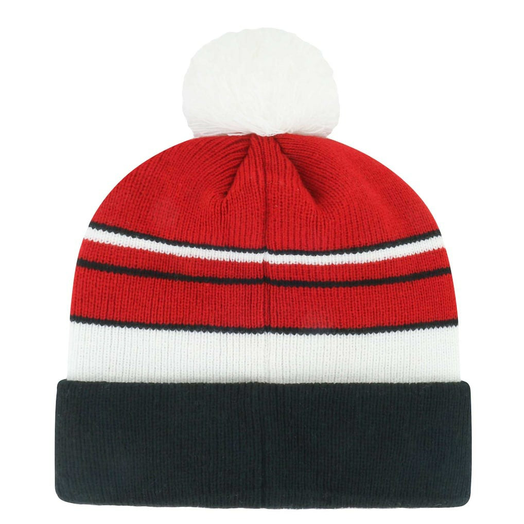 San Francisco 49ers '47 Youth Peewee Cuffed Knit Hat with Pom Scarlet/Black - 47 brand