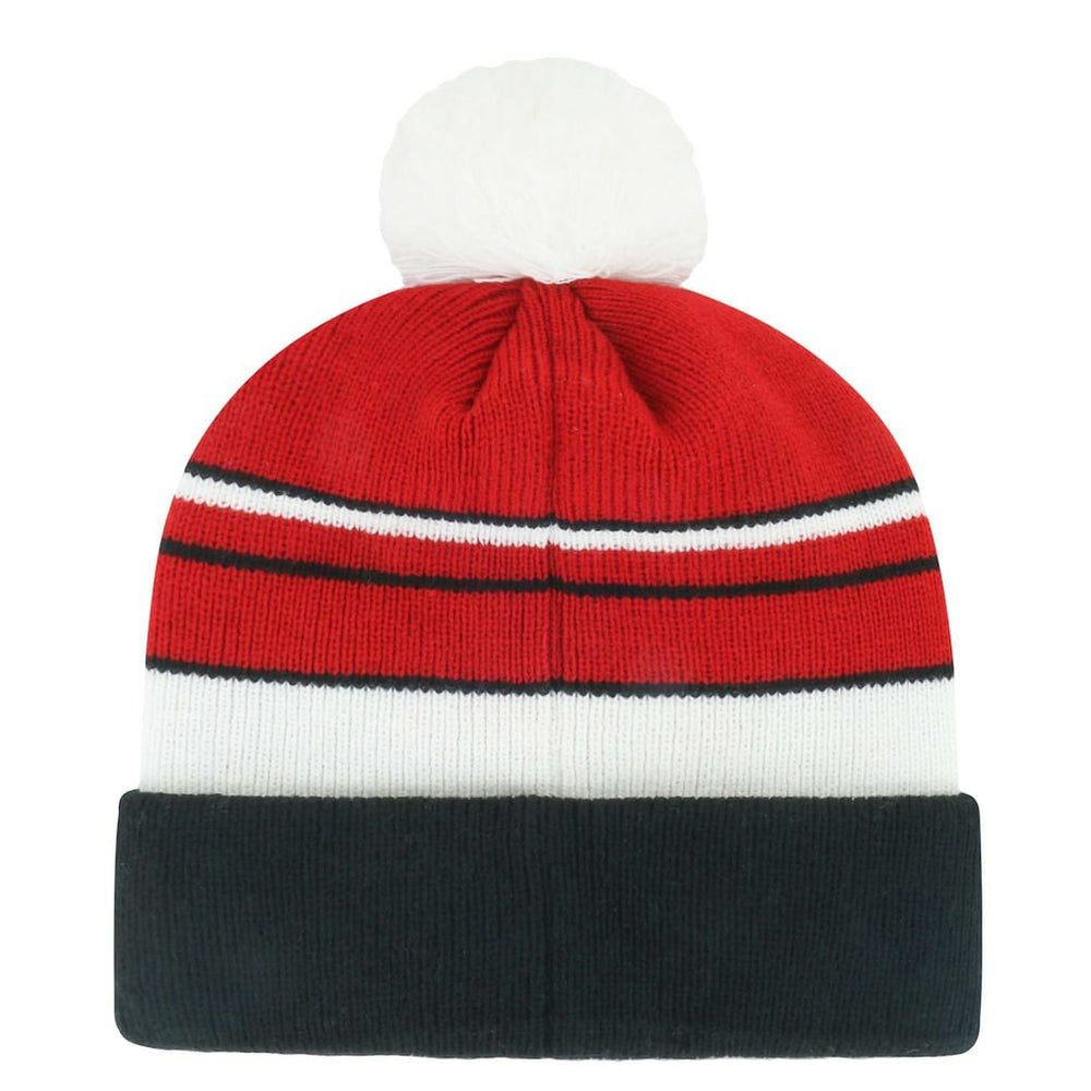 San Francisco 49ers '47 Youth Peewee Cuffed Knit Hat with Pom Scarlet/Black - 47 brand