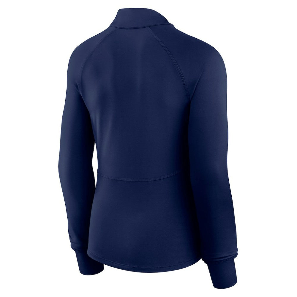 Atlanta Braves Fanatics Women's Elements Raglan Tri-Blend Quarter-Zip Top discount