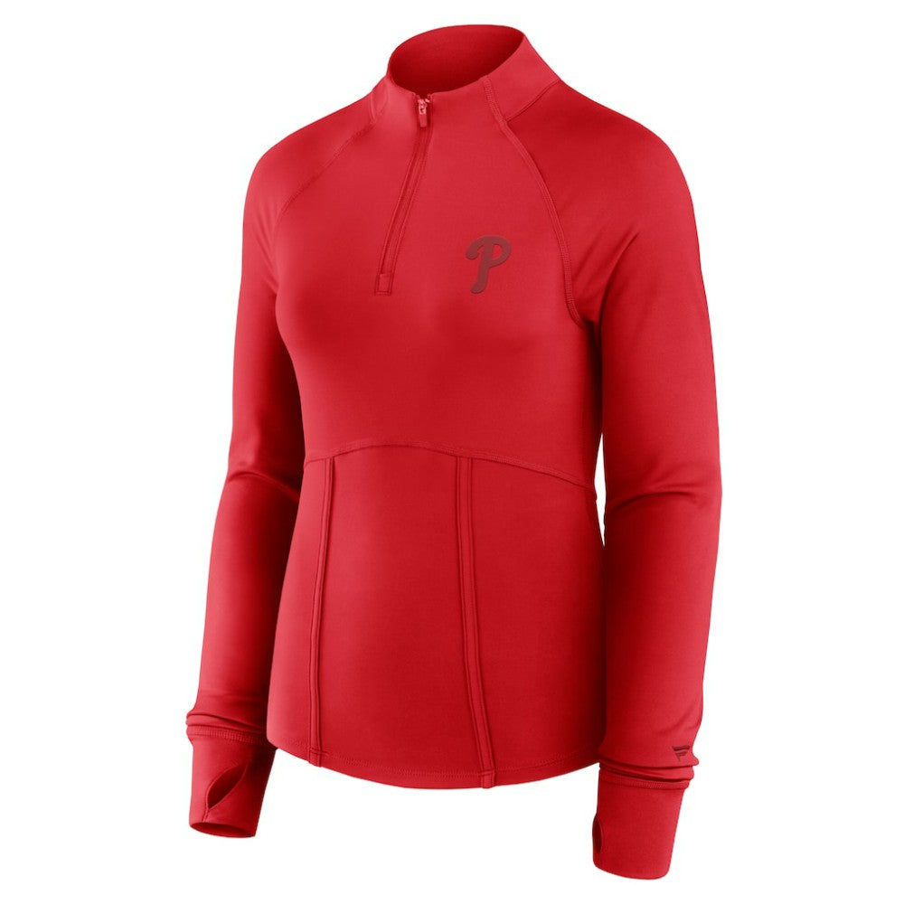 Philadelphia Phillies Fanatics Women's Elements Raglan Tri-Blend Quarter-Zip Top Near Me
