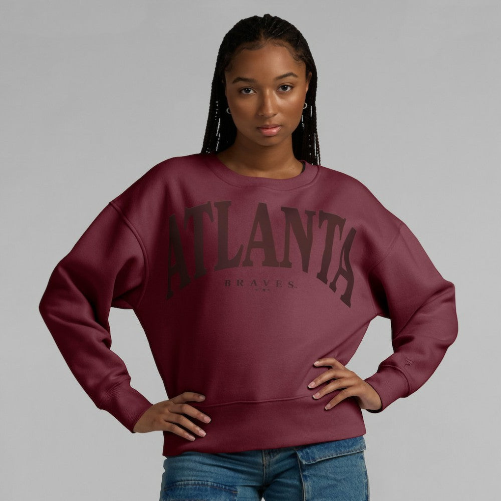 Atlanta Braves Fanatics Women's Elements Flow Pullover Sweatshirt for sale