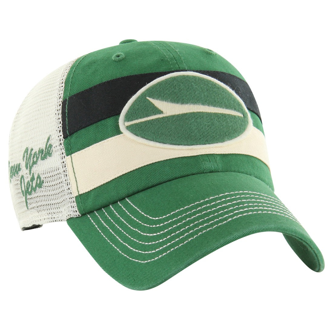 New York Jets '47 Clubhouse Boon Clean-Up Trucker Adjustable Hat Kelly Green - 47 brand