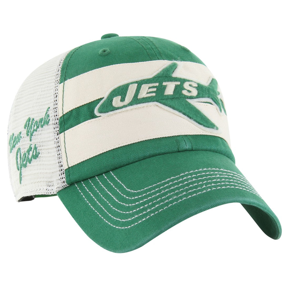 New York Jets '47 Throwback Clubhouse Boon Clean-Up Trucker Adjustable Hat Kelly Green - 47 brand