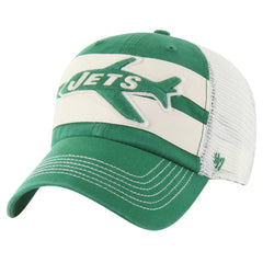 New York Jets '47 Throwback Clubhouse Boon Clean-Up Trucker Adjustable Hat Kelly Green - 47 brand
