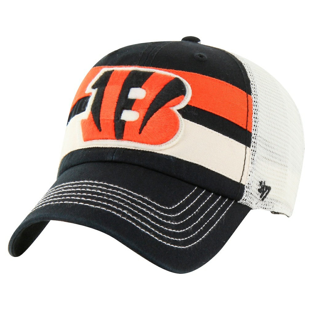 Cincinnati Bengals '47 Clubhouse Boon Clean-Up Trucker Adjustable Hat Black - 47 brand
