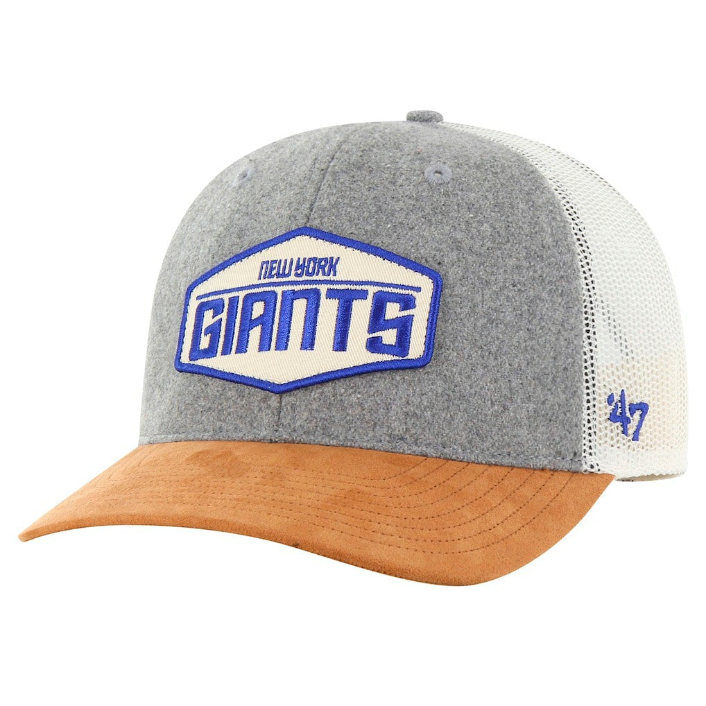 New York Giants '47 Drover Trucker Adjustable Hat Heather Gray/Tan - 47 brand