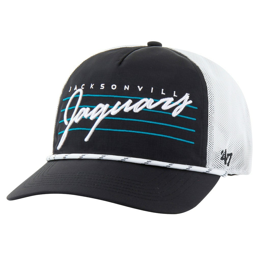 Jacksonville Jaguars '47 Downburst Relaxed Hitch Trucker Adjustable Hat Black/White - 47 brand