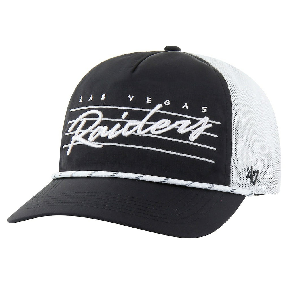 Las Vegas Raiders '47 Downburst Relaxed Hitch Trucker Adjustable Hat Black/White - 47 brand