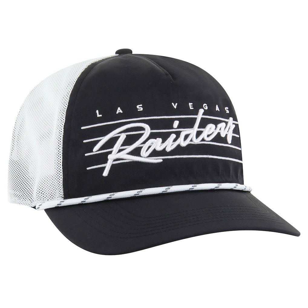 Las Vegas Raiders '47 Downburst Relaxed Hitch Trucker Adjustable Hat Black/White - 47 brand