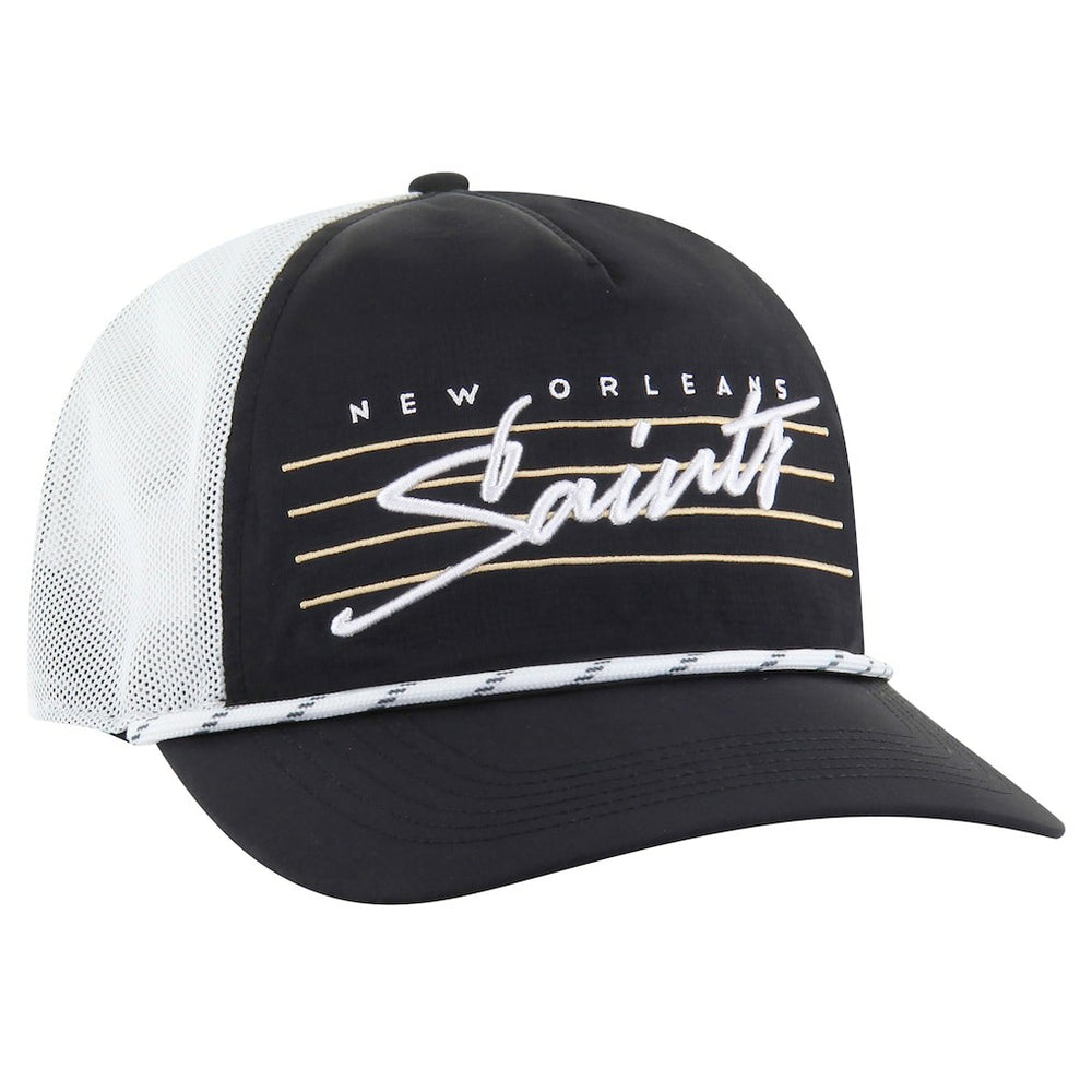 New Orleans Saints '47 Downburst Relaxed Hitch Trucker Adjustable Hat Black/White - 47 brand