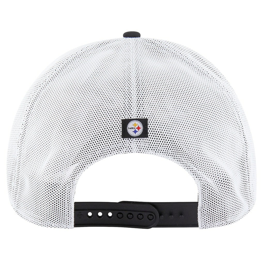 Pittsburgh Steelers '47 Downburst Relaxed Hitch Trucker Adjustable Hat Black/White - 47 brand