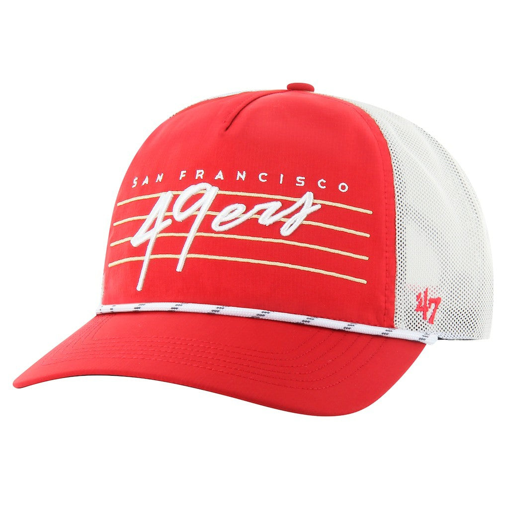 San Francisco 49ers '47 Downburst Relaxed Hitch Trucker Adjustable Hat Scarlet/White - 47 brand