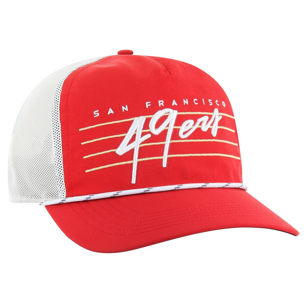 San Francisco 49ers '47 Downburst Relaxed Hitch Trucker Adjustable Hat Scarlet/White - 47 brand