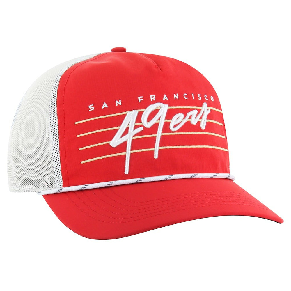 San Francisco 49ers '47 Downburst Relaxed Hitch Trucker Adjustable Hat Scarlet/White - 47 brand