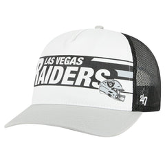 Las Vegas Raiders '47 Stack Line Hitch Trucker Adjustable Hat White/Gray - 47 brand