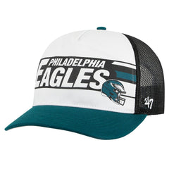 Philadelphia Eagles '47 Stack Line Hitch Trucker Adjustable Hat White/Midnight Green - 47 brand