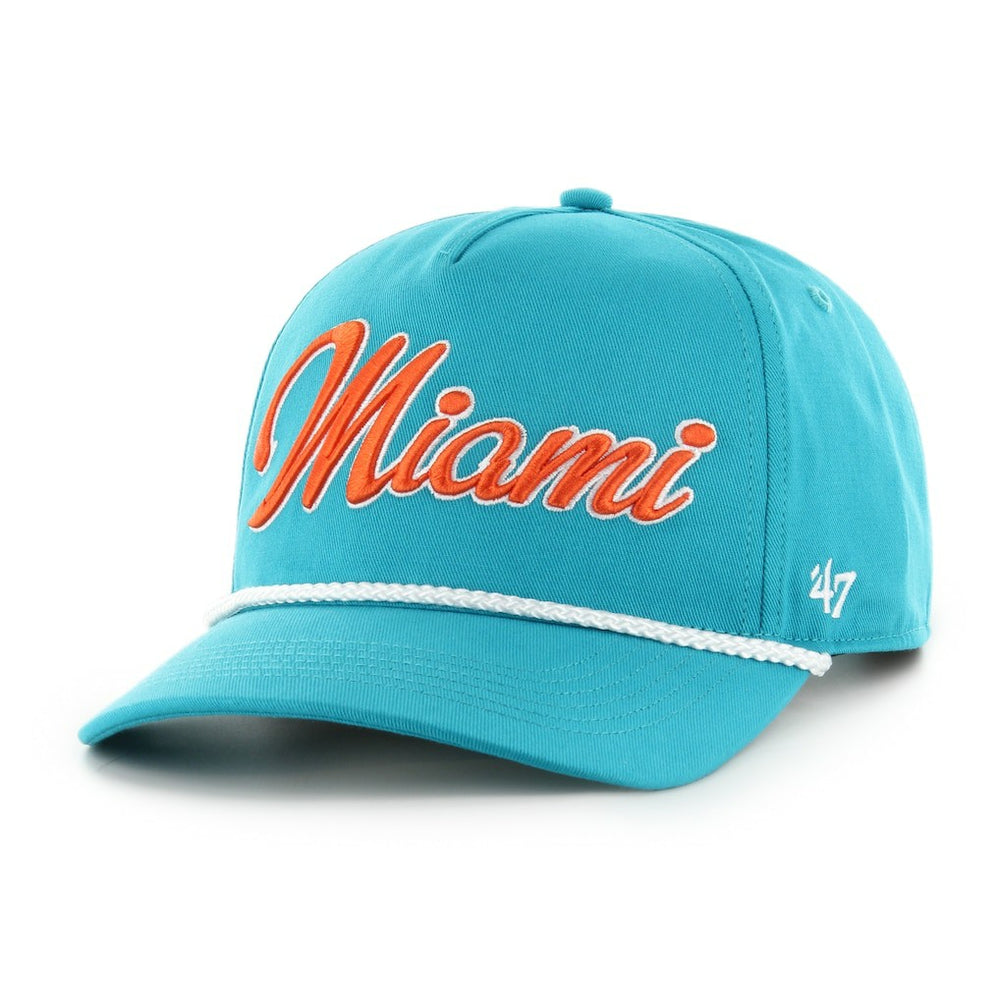 Miami Dolphins '47 Overhand Hitch Adjustable Hat Aqua - 47 brand