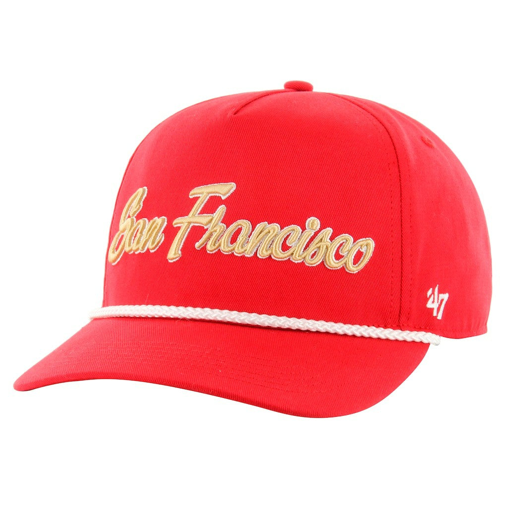 San Francisco 49ers '47 Overhand Hitch Adjustable Hat Scarlet - 47 brand