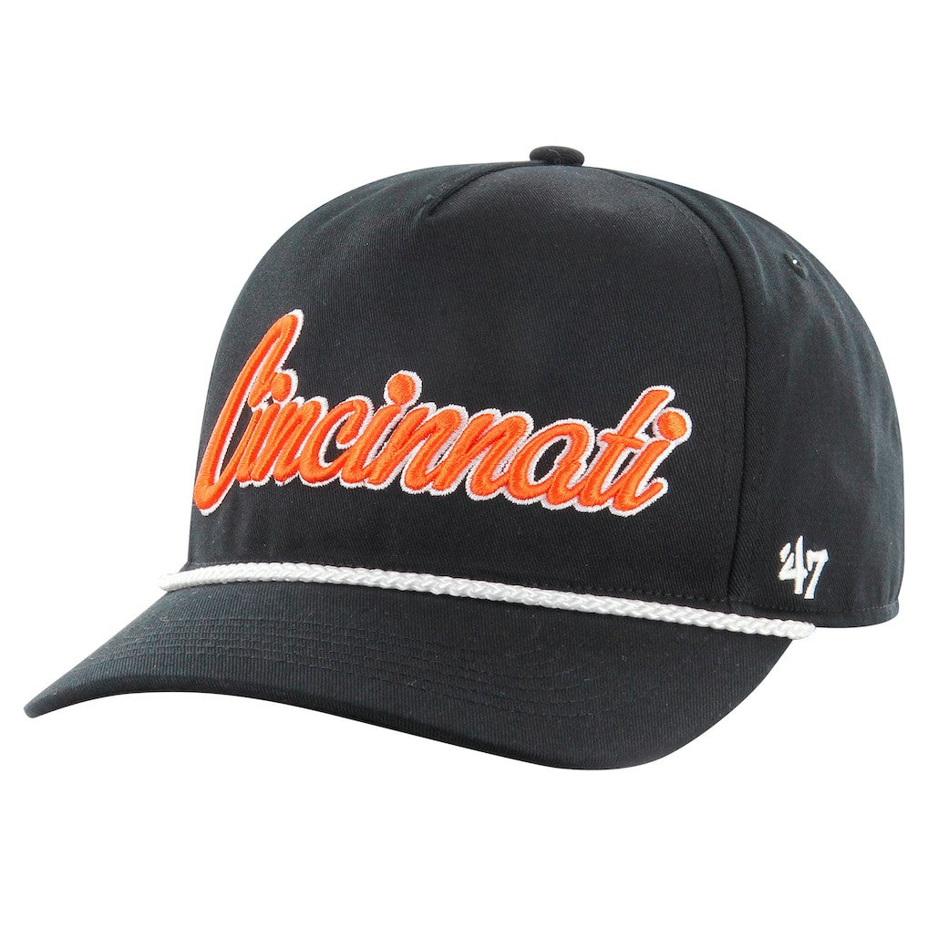 Cincinnati Bengals '47 Overhand Hitch Adjustable Hat Black - 47 brand