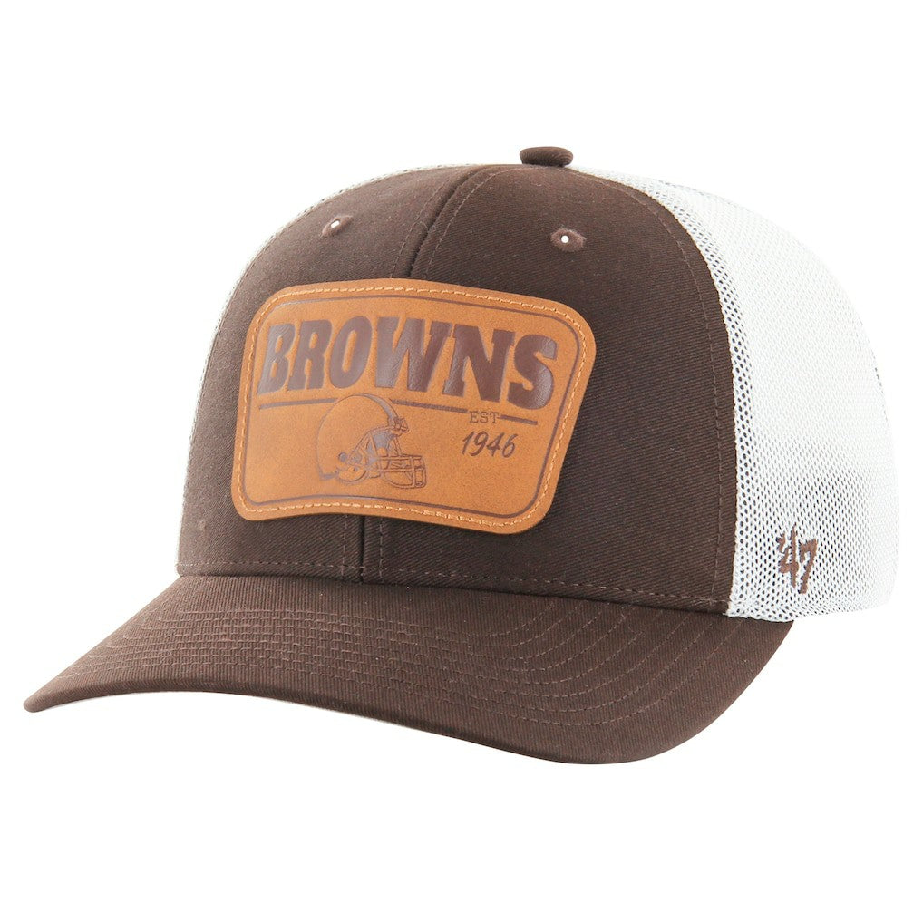 Cleveland Browns '47 Thrash Trophy Flex Hat Brown/White - 47 brand