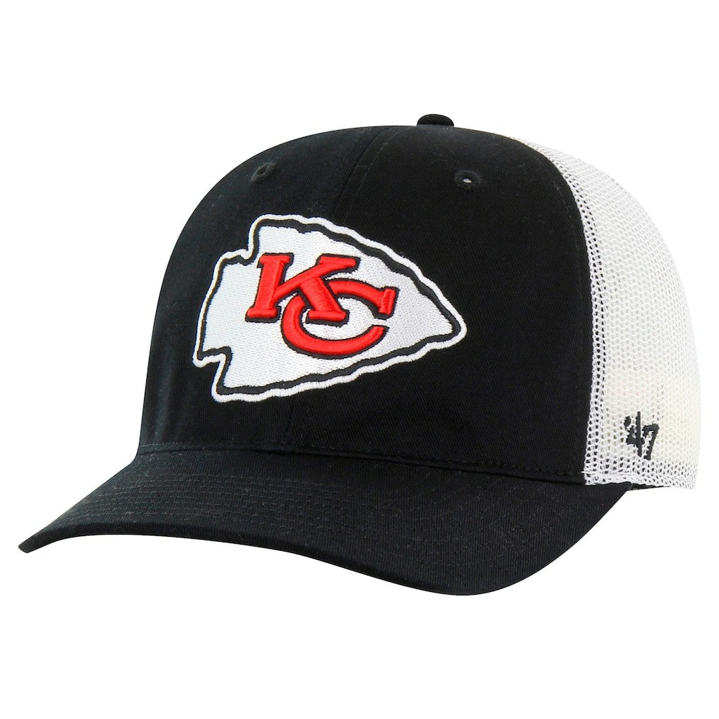 Kansas City Chiefs '47 Team Unstructured Trucker Adjustable Hat Black/White - 47 brand