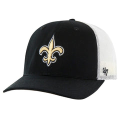 New Orleans Saints '47 Team Unstructured Trucker Adjustable Hat Black/White - 47 brand