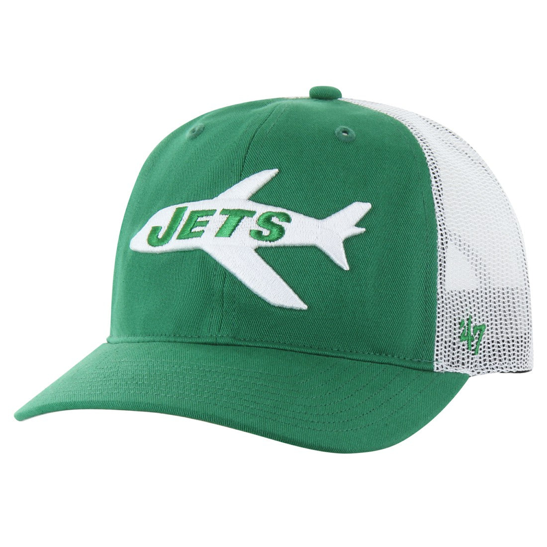New York Jets '47 Team Unstructured Trucker Adjustable Hat Kelly Green/White - 47 brand