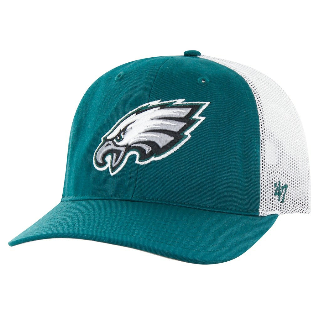 Philadelphia Eagles '47 Team Unstructured Trucker Adjustable Hat Green/White - 47 brand