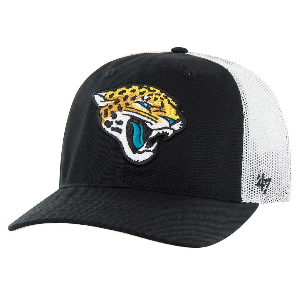 Jacksonville Jaguars '47 Team Unstructured Trucker Adjustable Hat Black/White - 47 brand