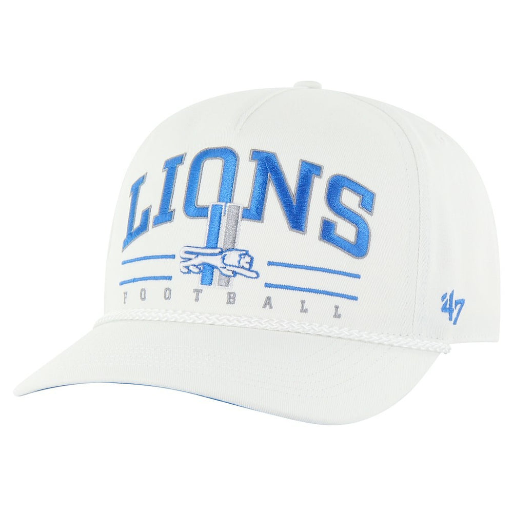 Detroit Lions '47 Roscoe Hitch Rope Adjustable Hat White - 47 brand