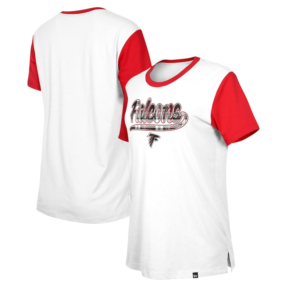 Atlanta Falcons New Era Women's 3rd Down T-Shirt White/Red - NFL