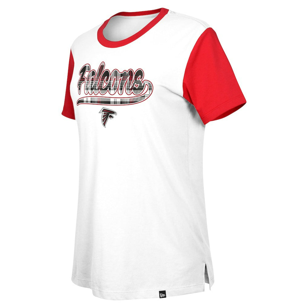 Atlanta Falcons New Era Women's 3rd Down T-Shirt White/Red - NFL