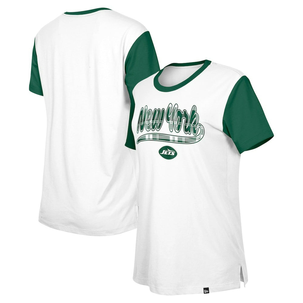 New York Jets New Era Women's 3rd Down T-Shirt White/Green - NFL