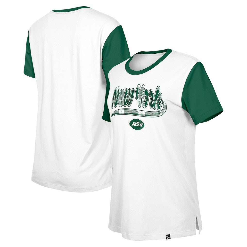 New York Jets New Era Women's 3rd Down T-Shirt White/Green - NFL