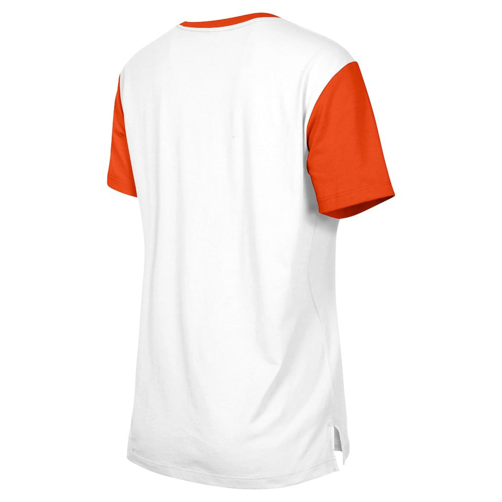 Cincinnati Bengals New Era Women's 3rd Down T-Shirt White/Orange - NFL