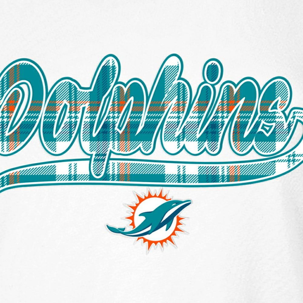Miami Dolphins New Era Women's 3rd Down T-Shirt White/Aqua - NFL