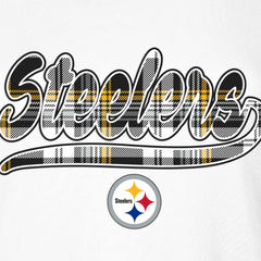 Pittsburgh Steelers New Era Women's 3rd Down T-Shirt White/Black - NFL