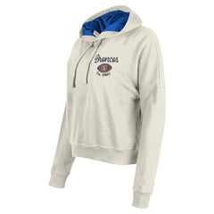 Denver Broncos New Era Women's 3rd Down Historic Pullover Hoodie Cream - NFL
