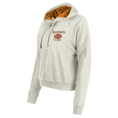 Tampa Bay Buccaneers New Era Women's 3rd Down Historic Pullover Hoodie Cream - NFL