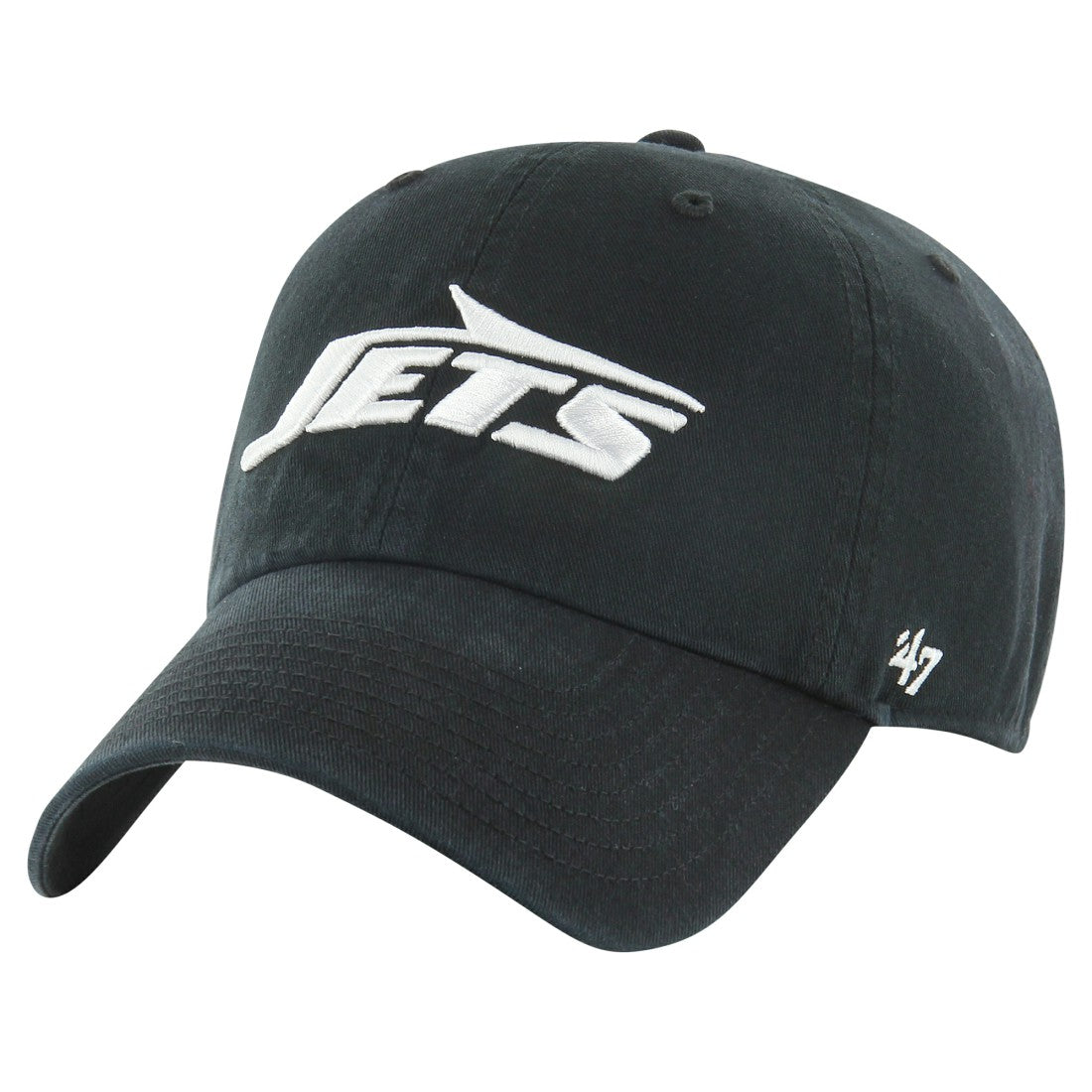 New York Jets '47 Clean Up Tonal Adjustable Hat Black - 47 brand