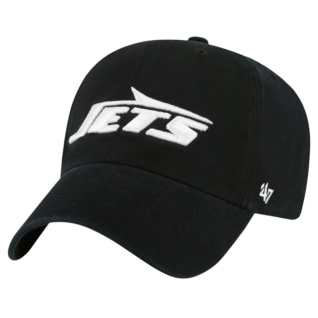 New York Jets '47 Clean Up Team Script Adjustable Hat Black - 47 brand