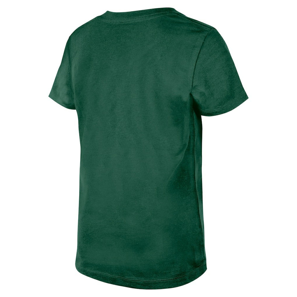 New York Jets New Era Girls Youth Flip Sequin V-Neck T-Shirt Green - NFL