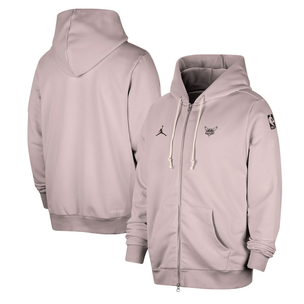 NBA - Charlotte Hornets Jordan Brand Authentic Standard Issue Full-Zip Hoodie Jacket - Light Purple
