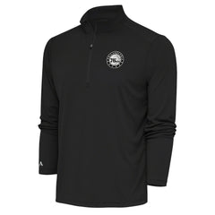 NBA - Philadelphia 76ers Antigua Metallic Logo Tribute Quarter-Zip Pullover - Charcoal