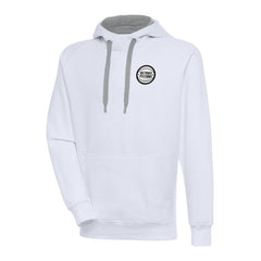NBA - Detroit Pistons Antigua Metallic Logo Victory Pullover Hoodie - White
