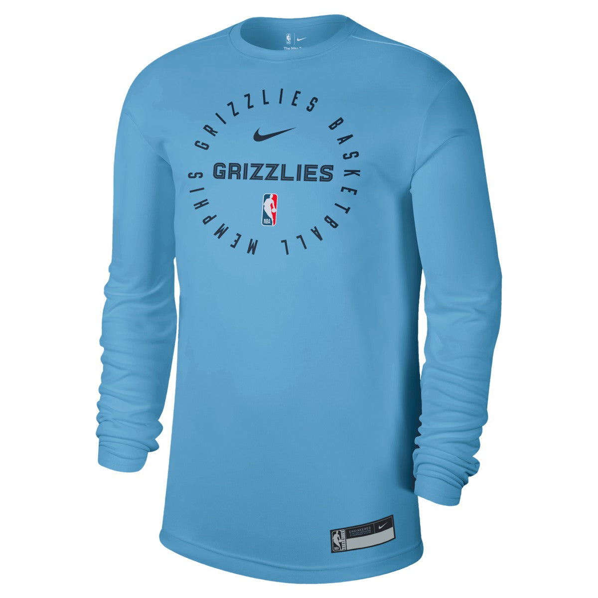 Nike - Memphis Grizzlies 2024/25 Legend On-Court Practice Long Sleeve T-Shirt - Light Blue
