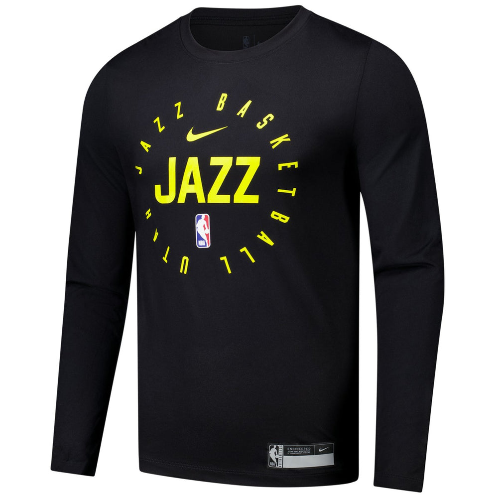 Nike - Utah Jazz 2024/25 Legend On-Court Practice Long Sleeve T-Shirt - Black